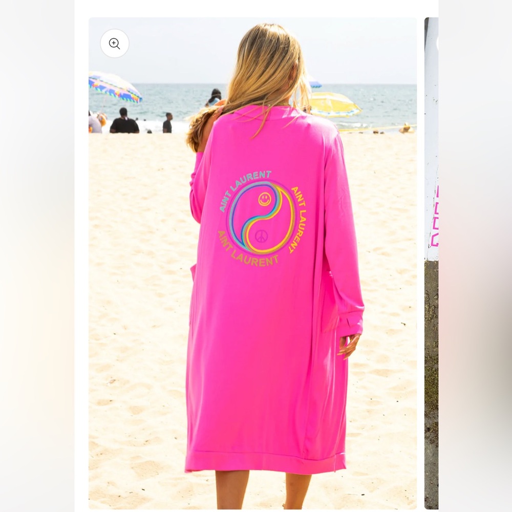 La Trading company butter soft hot pink cardigan s/m